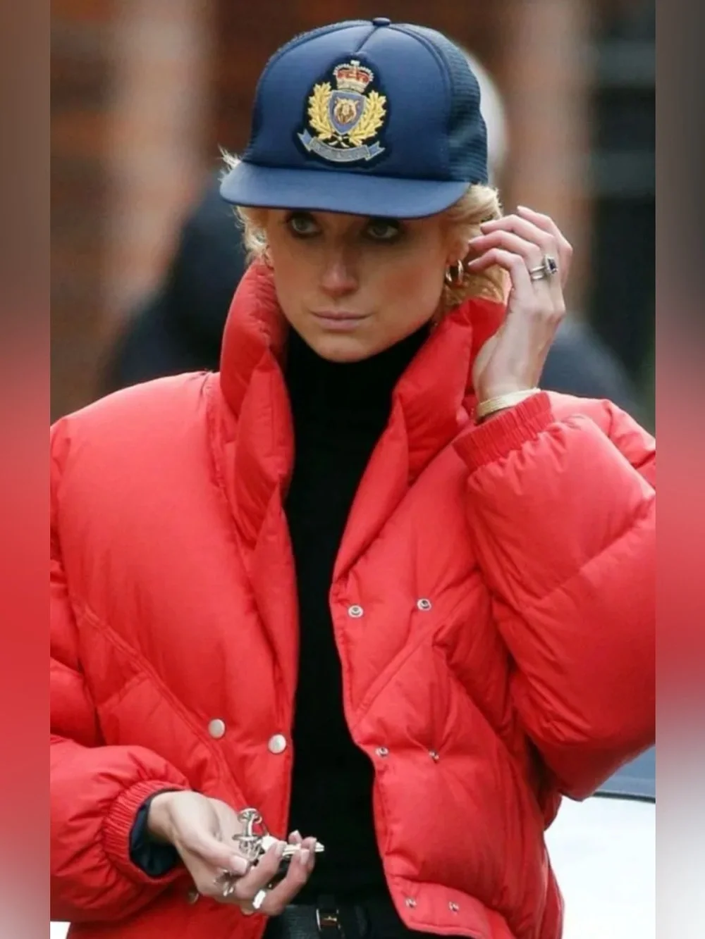 Netflix “The Crown” Navy Blue Cap with Crest